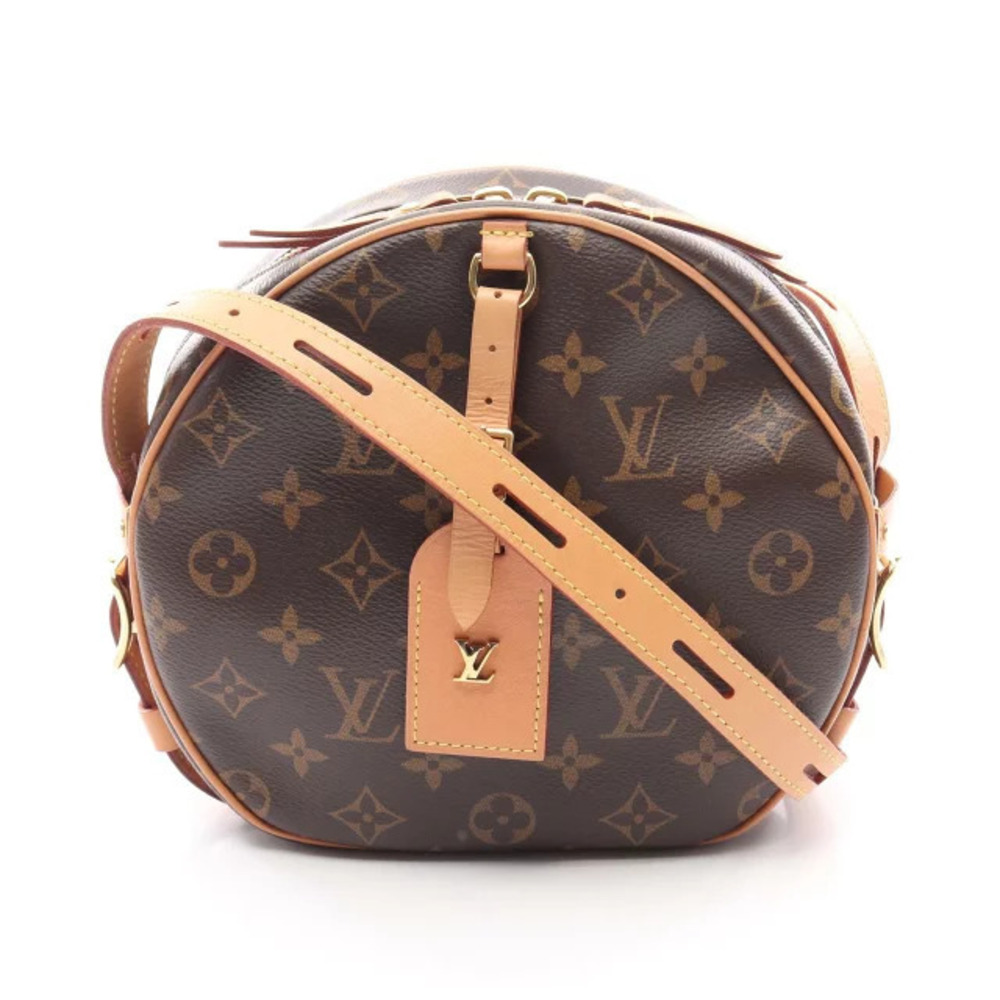 Louis Vuitton Boite Chapeau Souple Shoulder Bag Canvas Leather Monogram Brown